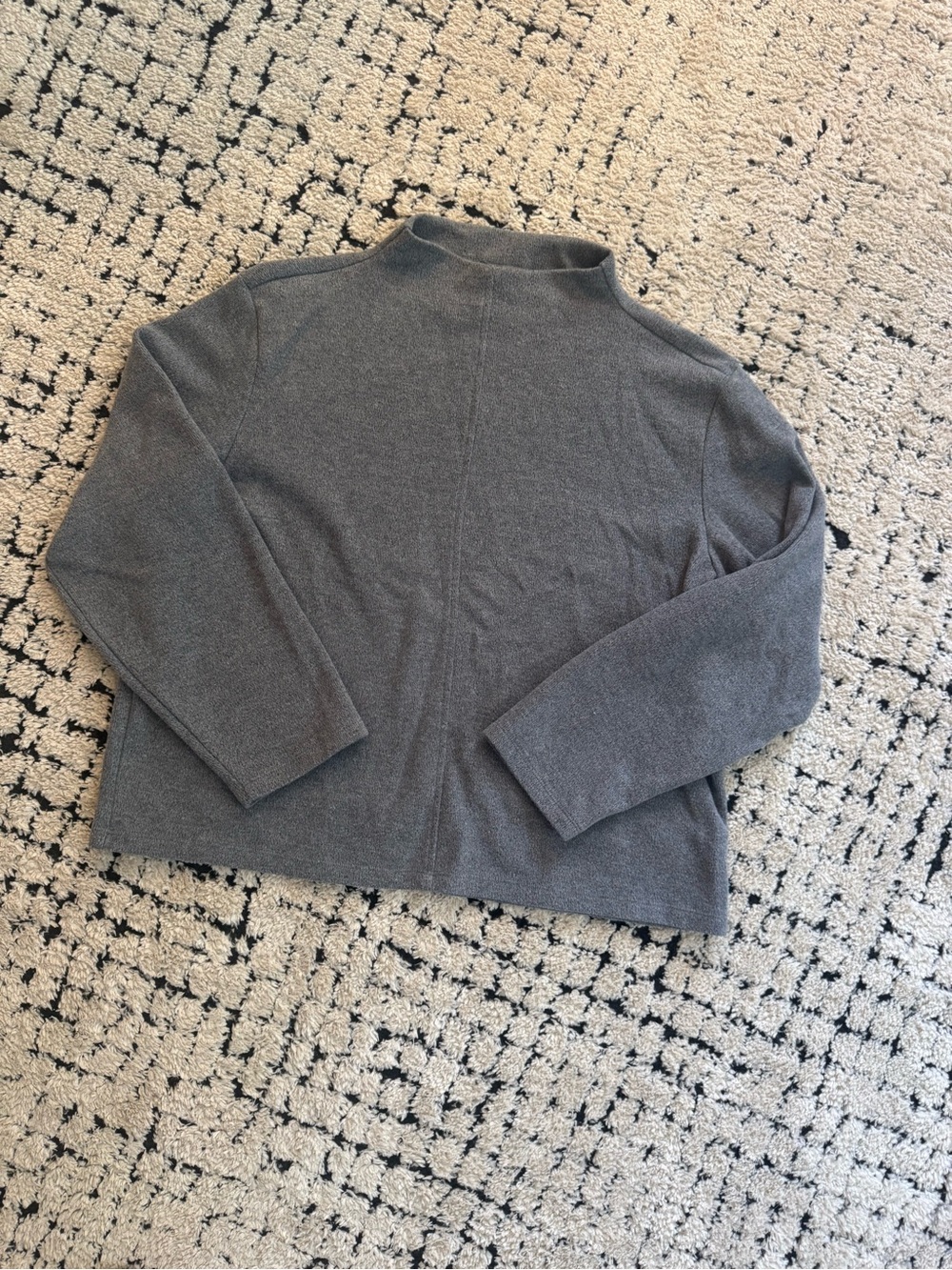 a new day Gray Mock Neck Long Sleeve Top